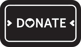 Rectangular donate button vector