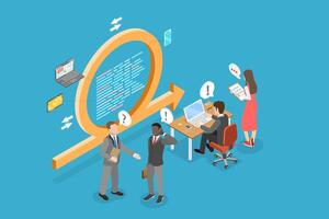 3D Isometric Flat Illustration of Scrum, Agile Development Process vector