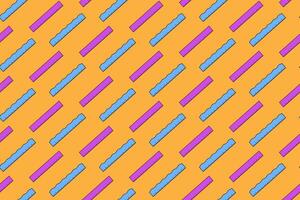 rulers with rectangle and wavy shape school stationery colorful seamless pattern on yellow background. simple liners measuring tool doodle decoration pattern background kids, college, science vector