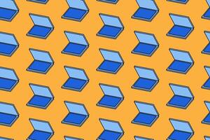Stamp ink pads in blue on a yellow background, perfect for stationery design, crafting projects, textiles, and art prints. vector