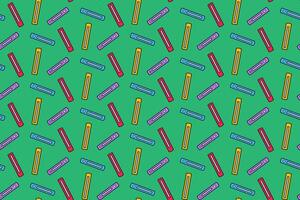 books with side view school stationery colorful seamless pattern on green background. notes doodle decoration pattern background kids, school, college, science vector