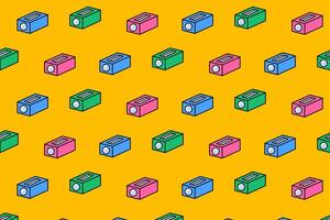 pencil sharpener school stationery colorful seamless pattern on yellow background. shaving sharpening pencils doodle decoration pattern background kids, school, college, science vector