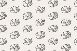 Eraser round, circle icons in a seamless school stationery pattern. Perfect for educational materials, back to school designs, and stationery related projects. vector