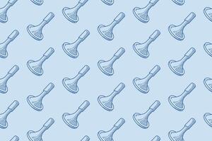 seamless pattern of blue rubber stamps ideal for stationery design, business presentations, or office themed projects requiring a professional touch. vector