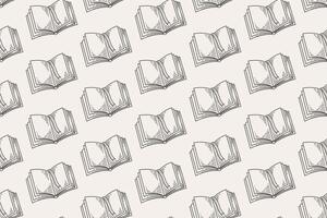 Seamless book pattern with bookmarks. Perfect for stationery, bookstores, libraries, educational materials, and literary themed designs. Ideal for print and digital projects. vector