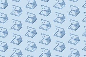 Stamp ink pads line art engraved in blue on a blue background, perfect for stationery design, crafting projects, textiles, and art prints. vector