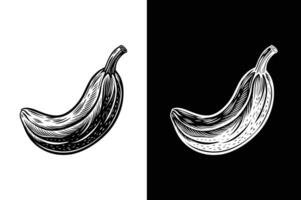 A beautiful design icon silhouette of banana fruit illustration design vector