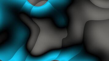 A black and blue abstract background with a black and white cat video