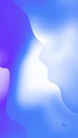 A blue and purple abstract background with a woman's face video