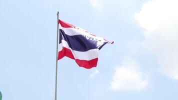 the flag of thailand waving in the wind video