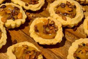 pastry with yema and peanuts photo