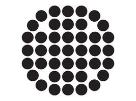 Geometric circle pattern of black dots vector