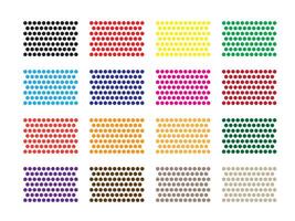 Vibrant Hexagon Pattern Collection on White Background vector