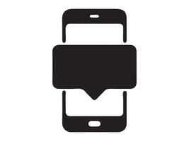 Modern smartphone with a notification icon, highlighting mobile communication. vector