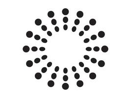 Abstract circular design with radiating dots. vector