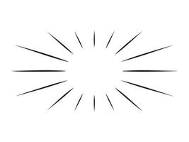 Abstract black radial lines graphic design element. vector