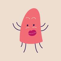Quirky Funny little character. Illustration in a modern flat style for Halloween vector