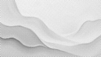 Flowing dots particles wave pattern halftone gradient with organic curve shape isolated on white background. Vintage in concept of technology, science, music, modern. vector