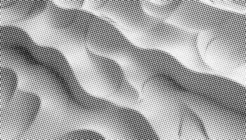 3d Abstract white and black background with dotted halftone effect, dot pattern. vintage illustration of wavy texture with shadows. vector