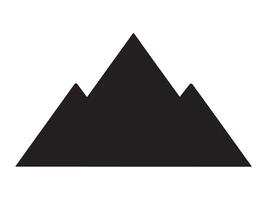 Simple black silhouette of a mountain range against a white background. vector