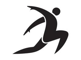 Dynamic stylized illustration of a person in motion. vector