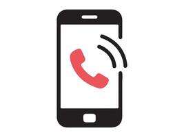 Incoming Phone Call Icon on a Smartphone vector