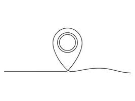 Simple, Minimalist Location Icon Design vector