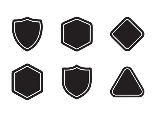 Collection of Simple Black Shapes