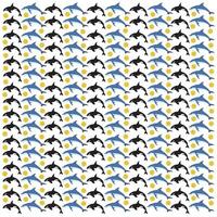 dolphin, orca whale with fruit as a pattern backgrounddolphin, orca whale with fruit as a pattern background vector