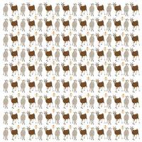 goat, sheep with fruit as a pattern background vector