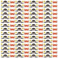 turtle, crab with fruit as a pattern background vector