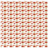 shrimp, crabby with fruit as a pattern background vector