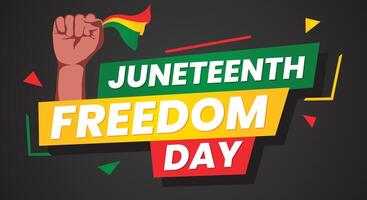 Juneteenth Independence, Freedom day abstract background vector