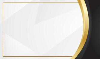 Black gold gradient abstract curve corner border for business or certificate vector