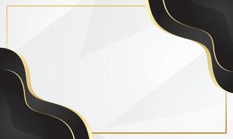 Certificate background with blue and gold abstract waves vector
