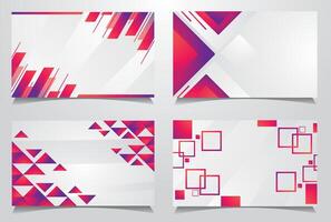 Set Geometric shapes modern abstract background vector