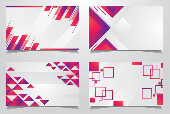 Set Geometric shapes modern abstract background