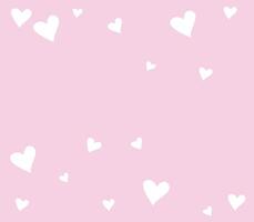 Pink smooth gradient background with seamless love pattern vector