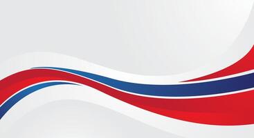 Abstract modern red blue waves on white background vector