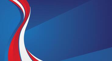 Modern blue red wave abstract background vector