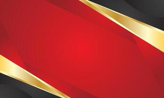 Red gold geometric abstract certificate background vector
