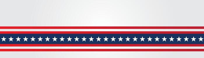 Simple american flag banner on white background vector