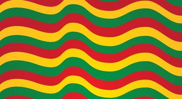 Red yellow green wave pattern background vector