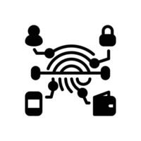 Fingerprint Encryption solid style vector