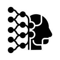 machine learning solid style icon vector