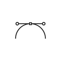 Logo or icon curve path tools unique design vector
