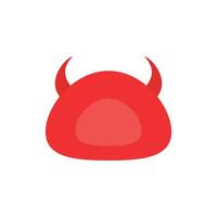 Logo or icon mochi demon devil isolated on white background vector