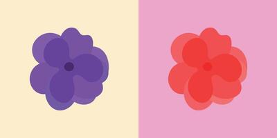 Illustration flower abstract unique design vector