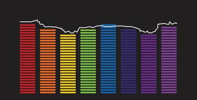 Design graph stats line rainbow unique design vector