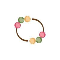 Logo or icon dango spin rotate isolated on white background vector